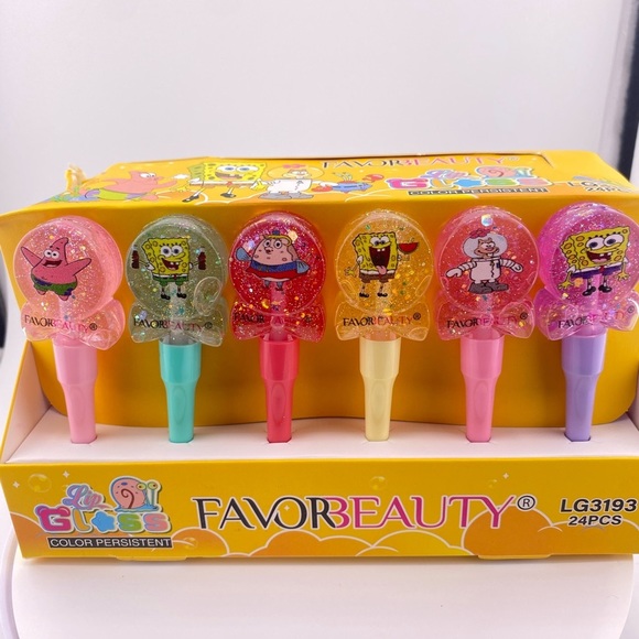 SpongeBob Squarepants Makeup Spongebob Squarepants 6 Piece Magic Color Changing Lip Gloss